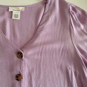 Lavender Boho Button Up Shirt
